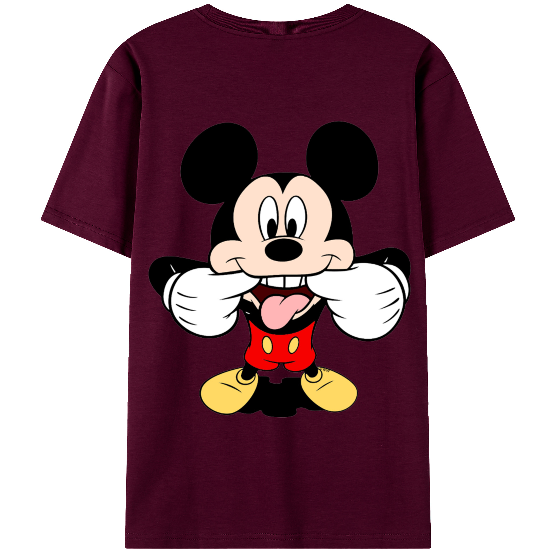 （画像用） ミッキーマウス Mickey Mouse レディース半袖Tシャツ(バックプリント)